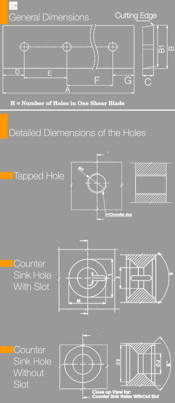 Нож гильотинных ножниц TFICO — легированная сталь для металлообработки