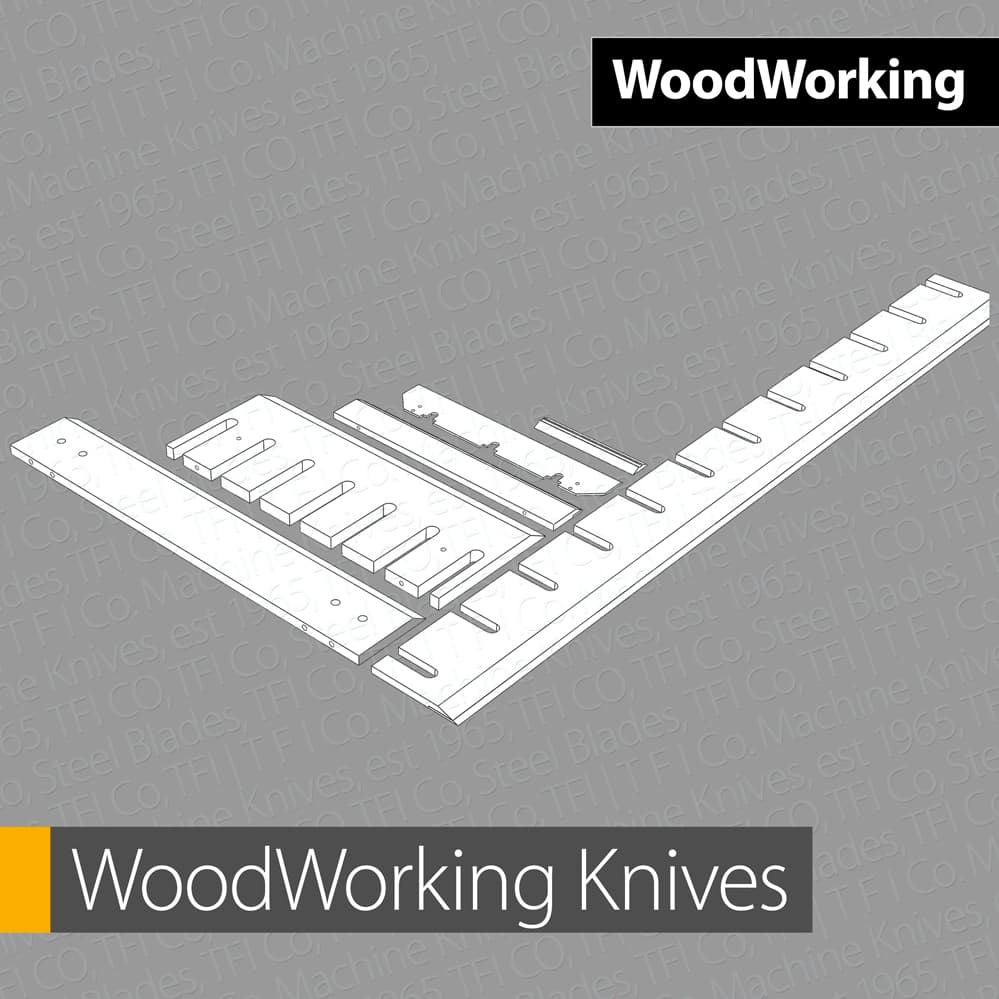 Нож чиппера TFICO для деревообработки 01 — легированная сталь