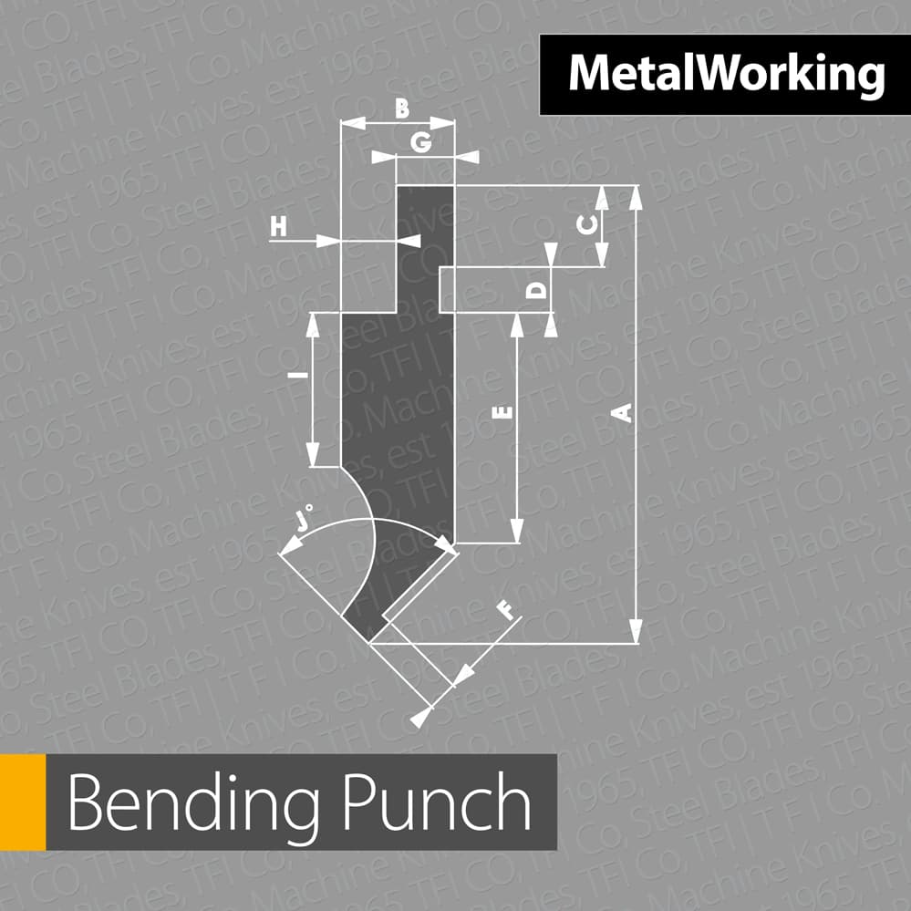 Пуансон для гибки TFICO для кузнечного пресса — закалённая легированная сталь